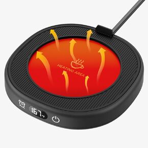 Mug Warmer, Coffee Warmer for Desk with Timer & 3 Temperature Control, Candle Warmer Plate with Auto Shut Off, Smart Cup Warmer for Coffee, Milk, Tea, Cocoa, Water in Saudi Arabia