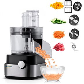 Anatole Commercial Food Processor 20-Cup Electric Vegetable Dicer Chopper 600W 5 in 1 Professional Veggie Shredder Grater Multifunctional Meat Grinder Blender with 5 Stainless Steel Blades in Kuwait