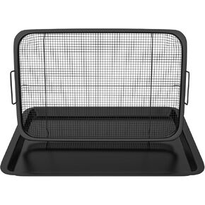 Large Size 19" x 12.8", Air Fryer Basket For Oven, Stainless Steel Air Fryer Tray, Oven Air Fryer Basket Baking Sheet Cookie Sheet Roasting Basket, in Kuwait