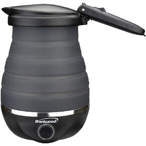 Brentwood Appliances KT-1508BK .85-Quart Dual-Voltage Collapsible-Travel Kettle (Black), 0.85Q | Dual-voltage operation, compact folding design in Kuwait