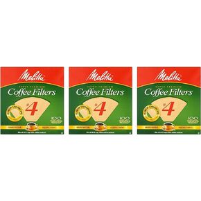 Melitta Cone Coffee Filters, Natural Brown #4, 100 Count (Pack Of 3) in Saudi Arabia