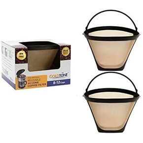 GoldTone Brand (Made in the USA) Reusable No.4 Cone Style Replacement Coffee Filter replaces your Cuisinart Permanent Coffee Filter for Machines and Brewers (1 Pack) in Kuwait