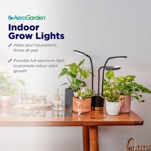 AeroGarden Trio تنمو ضوءًا للنباتات الداخلية، تنمو النباتات الحية في أي مكان في المنزل، أوضاع إضاءة قابلة للتعديل، أسود in Kuwait