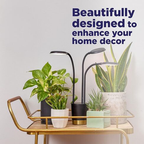 AeroGarden Trio تنمو ضوءًا للنباتات الداخلية، تنمو النباتات الحية في أي مكان في المنزل، أوضاع إضاءة قابلة للتعديل، أسود in Kuwait