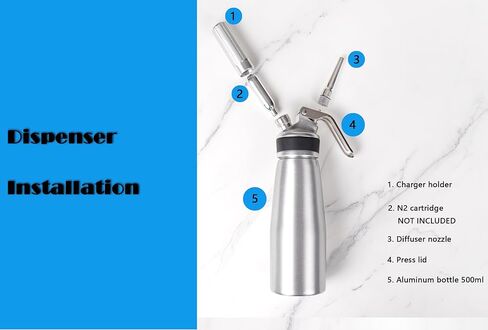 JILLMO Nitro Cold Brew Coffee Maker, 32oz Mason Jar Cold Brew Pithcer, Aluminum Dispenser Bottle with Nitro Diffuser Nozzle, N2 Cartridges NOT INCLUDED. in Kuwait