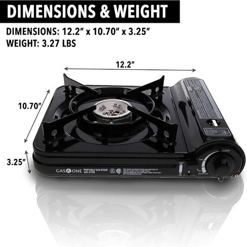GAS ONE NEW 10,000 BTU CSA List Portable Butane Gas Stove with Carrying Case CSA Listed- Midnight in Saudi Arabia