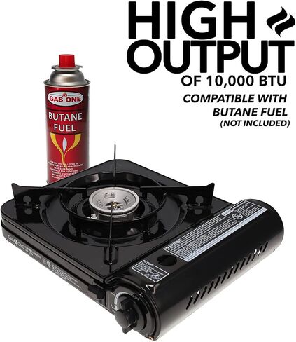 GAS ONE NEW 10,000 BTU CSA List Portable Butane Gas Stove with Carrying Case CSA Listed- Midnight in Saudi Arabia