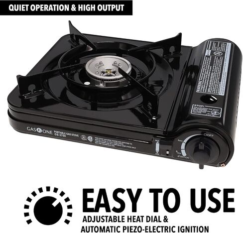 GAS ONE NEW 10,000 BTU CSA List Portable Butane Gas Stove with Carrying Case CSA Listed- Midnight in Saudi Arabia