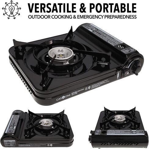 GAS ONE NEW 10,000 BTU CSA List Portable Butane Gas Stove with Carrying Case CSA Listed- Midnight in Saudi Arabia