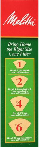 Melitta #4 Coffee Filters, Natural Brown, 2 Pack of 100 Filters. in Saudi Arabia