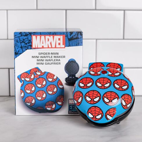 Uncanny Brands Marvel Spider-Man Mini Waffle Maker - Marvel Kitchen Appliance in Saudi Arabia