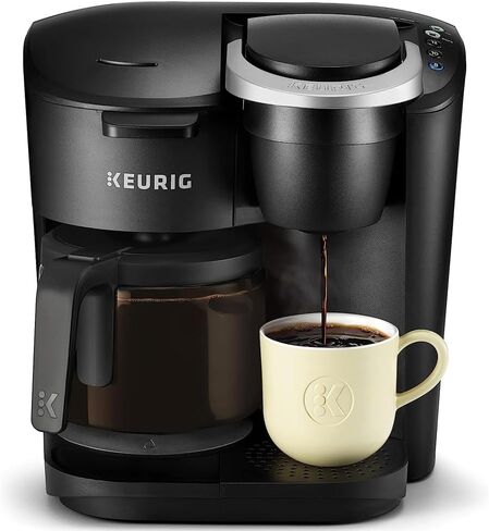 ماكينة صنع القهوة Keurig 5000204976 K-Duo Essentials 2 في 1 لكبسولات K-Cup/12-Cup Carafe (متجددة) in Kuwait