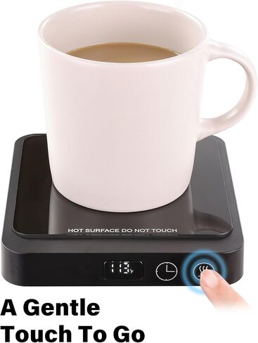 جهاز تسخين قدح القهوة من ريجستن - جهاز تسخين قدح محمول بقدرة 20 وات للمكتب، جهاز تسخين كوب القهوة مع إيقاف تلقائي، لوحة تسخين الشموع للسفر والمكتب والمنزل، أسود in Kuwait