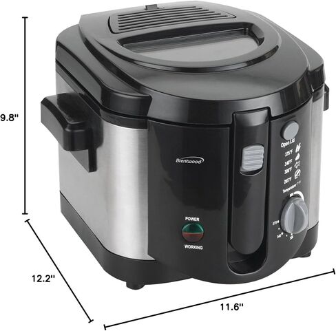 Brentwood Electric Appliances DF-720 8-Cup Deep Fryer, Silver in Kuwait
