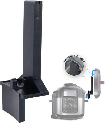 The Steam Boss - مسند الغطاء والملعقة | الملحقات المتوافقة مع مقلاة الهواء لطباخ الضغط Ninja Foodi | مقاس جديد يناسب الفولاذ المقاوم للصدأ الفاخر ومقبض Ninja Foodi الأصلي in Kuwait