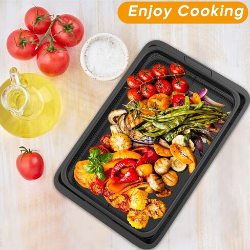 Large Size 19" x 12.8", Air Fryer Basket For Oven, Stainless Steel Air Fryer Tray, Oven Air Fryer Basket Baking Sheet Cookie Sheet Roasting Basket, in Kuwait