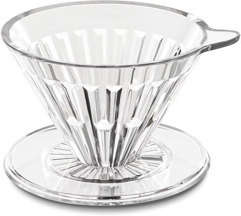 منقط قهوة زجاجي من TIMEMORE مع فلتر ورقي، اسكب فوق منقط القهوة مع حامل قاعدة، اسكب فوق صانع القهوة المخروط، 1-2 كوب in Kuwait