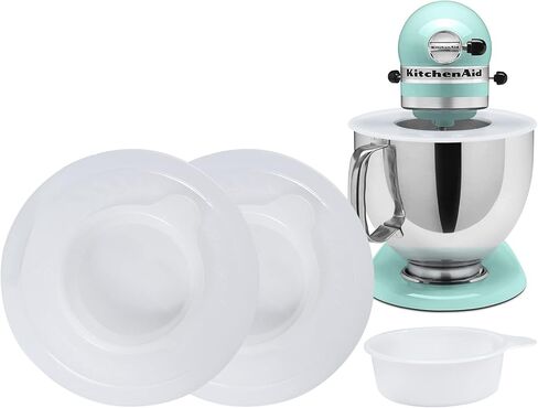 أغطية أوعية الخلاطات لـ كيتشن إيد 4.5-5 كوارت خلاطات حاملة برأس مائل وعاء من الفولاذ المقاوم للصدأ يغطي غطاء in Kuwait