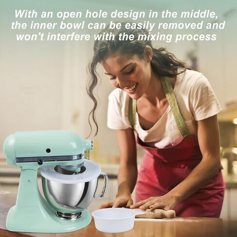 أغطية أوعية الخلاطات لـ كيتشن إيد 4.5-5 كوارت خلاطات حاملة برأس مائل وعاء من الفولاذ المقاوم للصدأ يغطي غطاء in Kuwait