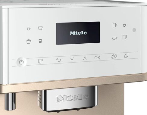 Miele CM 6160 MilkPerfection Automatic Coffee Machine - OneTouch for Two, AromaticSystem, 4 individual profiles, DoubleShot, WiFi-compatible, LED lighting, easy cleaning, in Lotus White in Kuwait