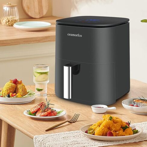 Air Fryer Oven 6 Quart Compact air fryers Oilless Oven 12-in-1 Nonstick and Dishwasher-Safe Basket, Exclusive Recipes, Tempered Glass Display, Custom in Kuwait