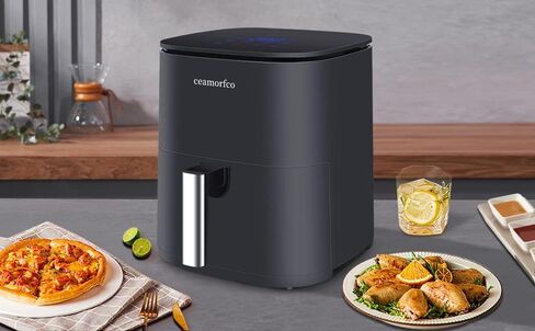 Air Fryer Oven 6 Quart Compact air fryers Oilless Oven 12-in-1 Nonstick and Dishwasher-Safe Basket, Exclusive Recipes, Tempered Glass Display, Custom in Kuwait