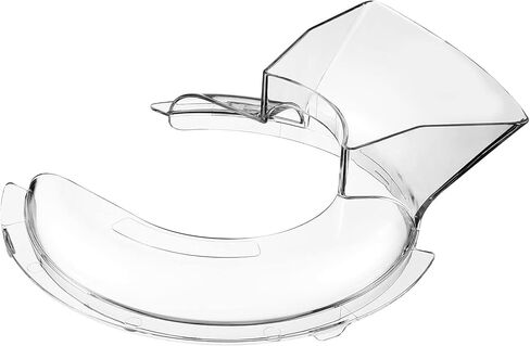KN1PS درع السكب لـ KitchenAid 4.5Qt، W10616906 غطاء حماية من الرش لملحقات خلاطات مساعدات المطبخ، أنبوب صب لخلاط Kitchenaid، فقط للوعاء المصنوع من الفولاذ المقاوم للصدأ (قطر 8.2 بوصة) in Kuwait