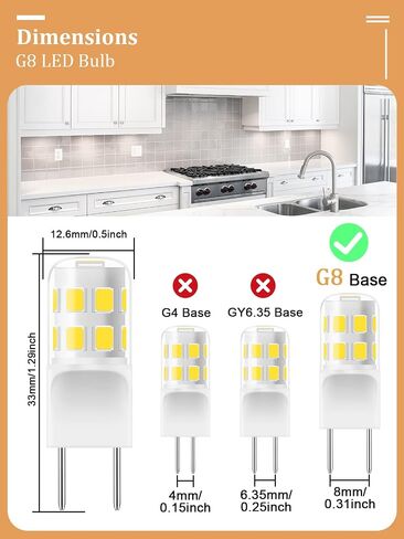 G8 Led Bulb 3W Equivalent to WB25X10019 20W Halogen Lamp Bulb 20W Replacement for GE/Samsung Microwave, 120V Daylight White 6000K (2 Pack) in Kuwait