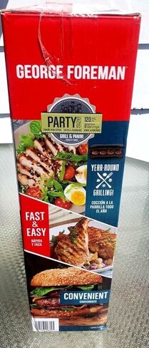 جورج فورمان، 9 أطباق كلاسيكية، شواية كهربائية داخلية ومكبس بانيني، توقف إنتاجها، أسود in Kuwait