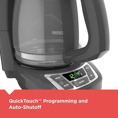 BLACK+DECKER™ 12-Cup* Programmable Coffeemaker, Gray in Kuwait