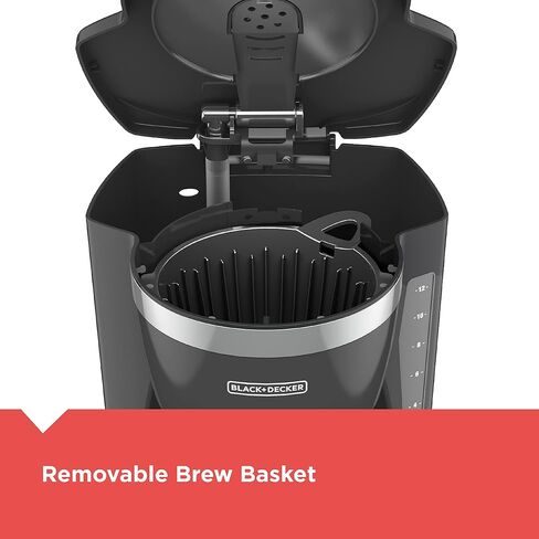 BLACK+DECKER™ 12-Cup* Programmable Coffeemaker, Gray in Kuwait