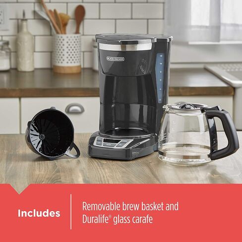 BLACK+DECKER™ 12-Cup* Programmable Coffeemaker, Gray in Kuwait