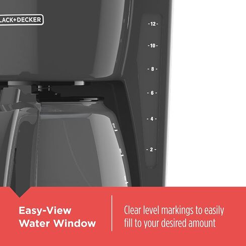 BLACK+DECKER™ 12-Cup* Programmable Coffeemaker, Gray in Kuwait