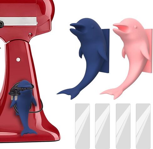 Byojia Cord Organizer, Dolphin Cord Organizer for Kitchen Appliances, Cord Wrap Cord Holder Cable Organizer for Storage Small Home Appliances, Mixer, Blender, Coffee Maker, Pressure Cooker 2PCS in Kuwait