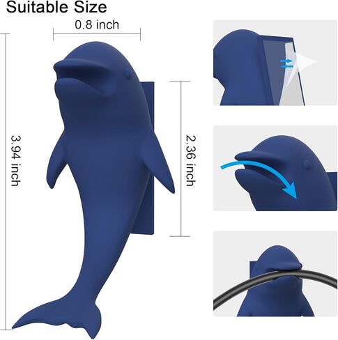 Byojia Cord Organizer, Dolphin Cord Organizer for Kitchen Appliances, Cord Wrap Cord Holder Cable Organizer for Storage Small Home Appliances, Mixer, Blender, Coffee Maker, Pressure Cooker 2PCS in Kuwait