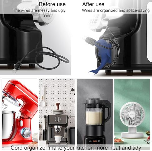 Byojia Cord Organizer, Dolphin Cord Organizer for Kitchen Appliances, Cord Wrap Cord Holder Cable Organizer for Storage Small Home Appliances, Mixer, Blender, Coffee Maker, Pressure Cooker 2PCS in Kuwait