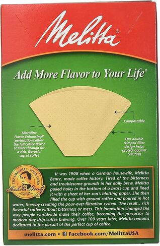 Melitta Cone Coffee Filters, Natural Brown #4, 100 Count (Pack Of 3) in Saudi Arabia