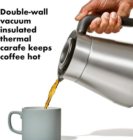 Bundle of OXO Brew 12-Cup Coffee Maker With Podless Single-Serve Function,Silver + OXO Brew Commercial Basket Style Large Coffee Filters in Kuwait