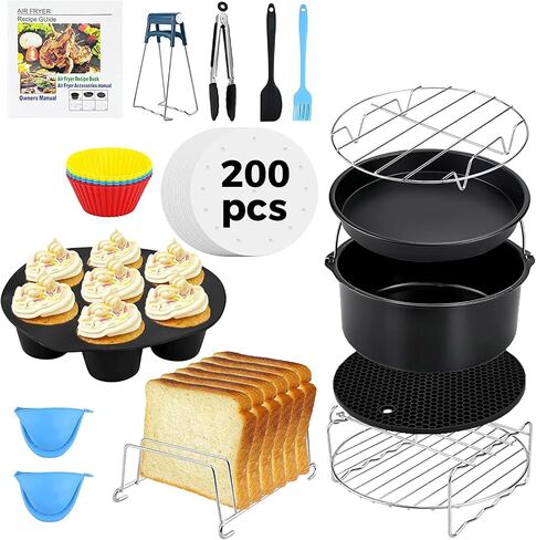 Accessories for Air Fryer, 15pcs Air Fryer Accessories for 3.0QT-5.8QT COSORI Gowise Phillips Ninja Cozyna Air Fryers in Saudi Arabia