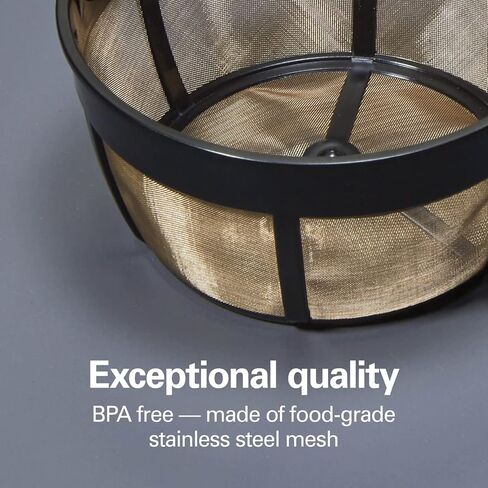 Hamilton Beach Permanent Gold Tone Filter, Fits Most 8 to 12-Cup Coffee Makers (/80675 ) in Kuwait