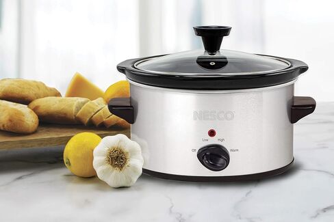 نيسكو SC-150-47 كيو تي. طباخ بطيء فضي تناظري بيضاوي، 1.5 لتر in Kuwait