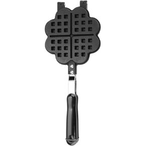 Heart Shape Cast Iron Waffle Maker, Non-stick Double Side Waffle Cake Mold Pot for Household Cafe Restaurant in Saudi Arabia