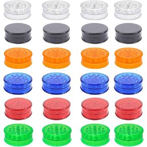 24 Pack Herb Grinder, 2.3in Small Spice Grinder With Storage, Portable And Disposable Plastic Grinder, Mix in Saudi Arabia