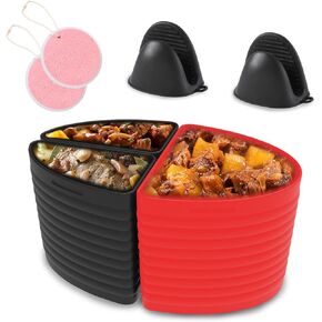 فواصل وعاء الفخار من السيليكون لوعاء الفخار 6-8 QT، مقسم الطباخ البطيء يسمح بطهي وجبتين مختلفتين في وقت واحد، بطانة سيليكون للطهي البطيء آمنة لغسالة الأطباق، خالية من مادة BPA in Kuwait