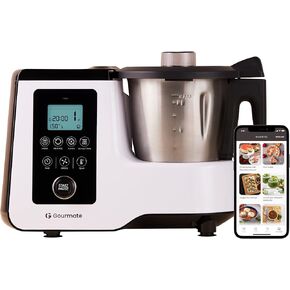 Gourmate Smart All-in-1 Multi-Cooker, 10+ Cooking Functions, Built-in Scale, Guided Recipes, Steam, Cook, Knead, Bluetooth App Connectivity, 2.3 QT, White in Saudi Arabia