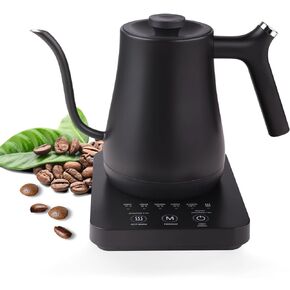 Huogary Gooseneck Electric Kettle, Pour Over Kettle and Tea Kettle, Temperature Variable Kettle for Coffee Tea Brewing, Stainless Steel Inner Electric Coffee Pot, 0.8L in Saudi Arabia