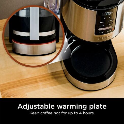 Ninja DCM200 14 Cup, Programmable Coffee Maker XL, 2 Brew Styles Classic & Rich, 4 Programs Small Batch, Delay Brew & Keep Warm, Permanent Filter & Scoop Not Included* Stainless Steel (Renewed) in Saudi Arabia
