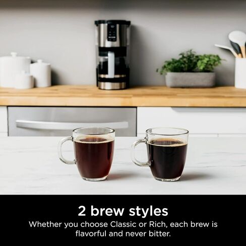 Ninja DCM200 14 Cup, Programmable Coffee Maker XL, 2 Brew Styles Classic & Rich, 4 Programs Small Batch, Delay Brew & Keep Warm, Permanent Filter & Scoop Not Included* Stainless Steel (Renewed) in Saudi Arabia