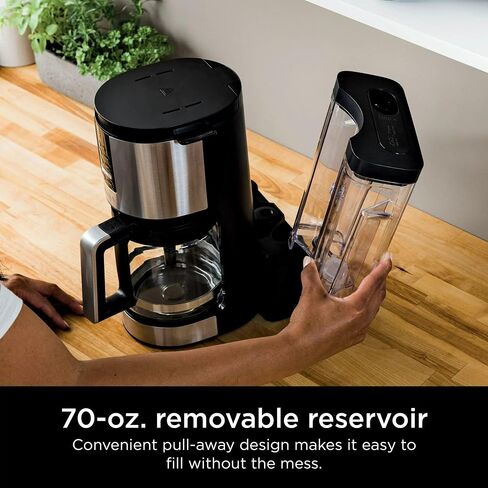 Ninja DCM200 14 Cup, Programmable Coffee Maker XL, 2 Brew Styles Classic & Rich, 4 Programs Small Batch, Delay Brew & Keep Warm, Permanent Filter & Scoop Not Included* Stainless Steel (Renewed) in Saudi Arabia