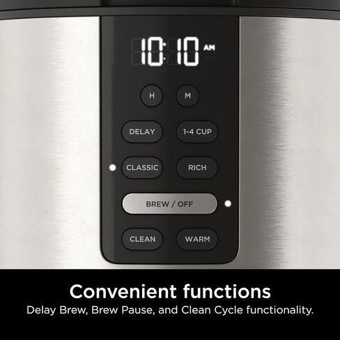 Ninja DCM200 14 Cup, Programmable Coffee Maker XL, 2 Brew Styles Classic & Rich, 4 Programs Small Batch, Delay Brew & Keep Warm, Permanent Filter & Scoop Not Included* Stainless Steel (Renewed) in Saudi Arabia